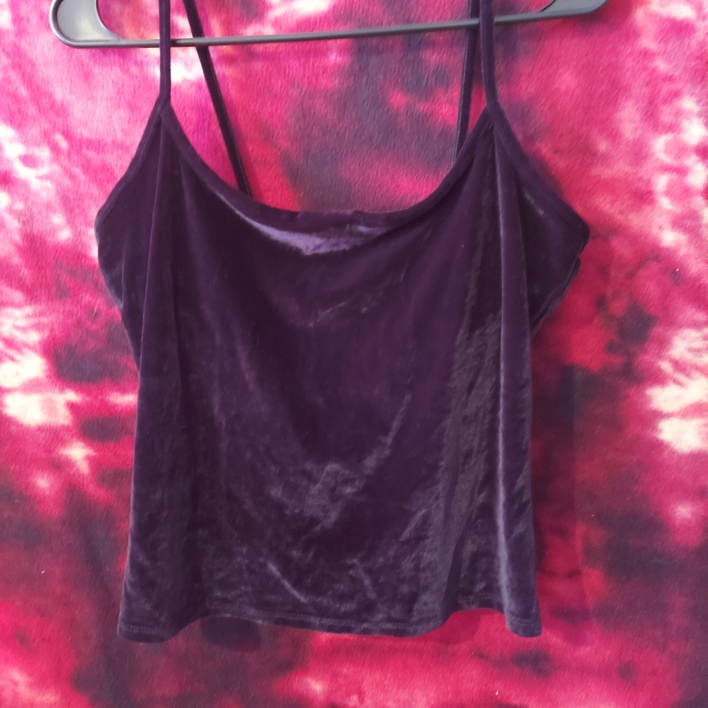 Vintage Velvet Black Cami Top
